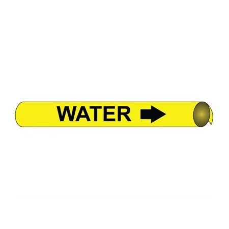 Nmc Pipemarker Precoiled, Water B/Y, Fits 3 D4114